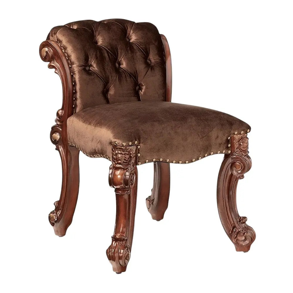 18" Solid Manufactured Wood and Fabric Bar Chair Homeroots Living Room