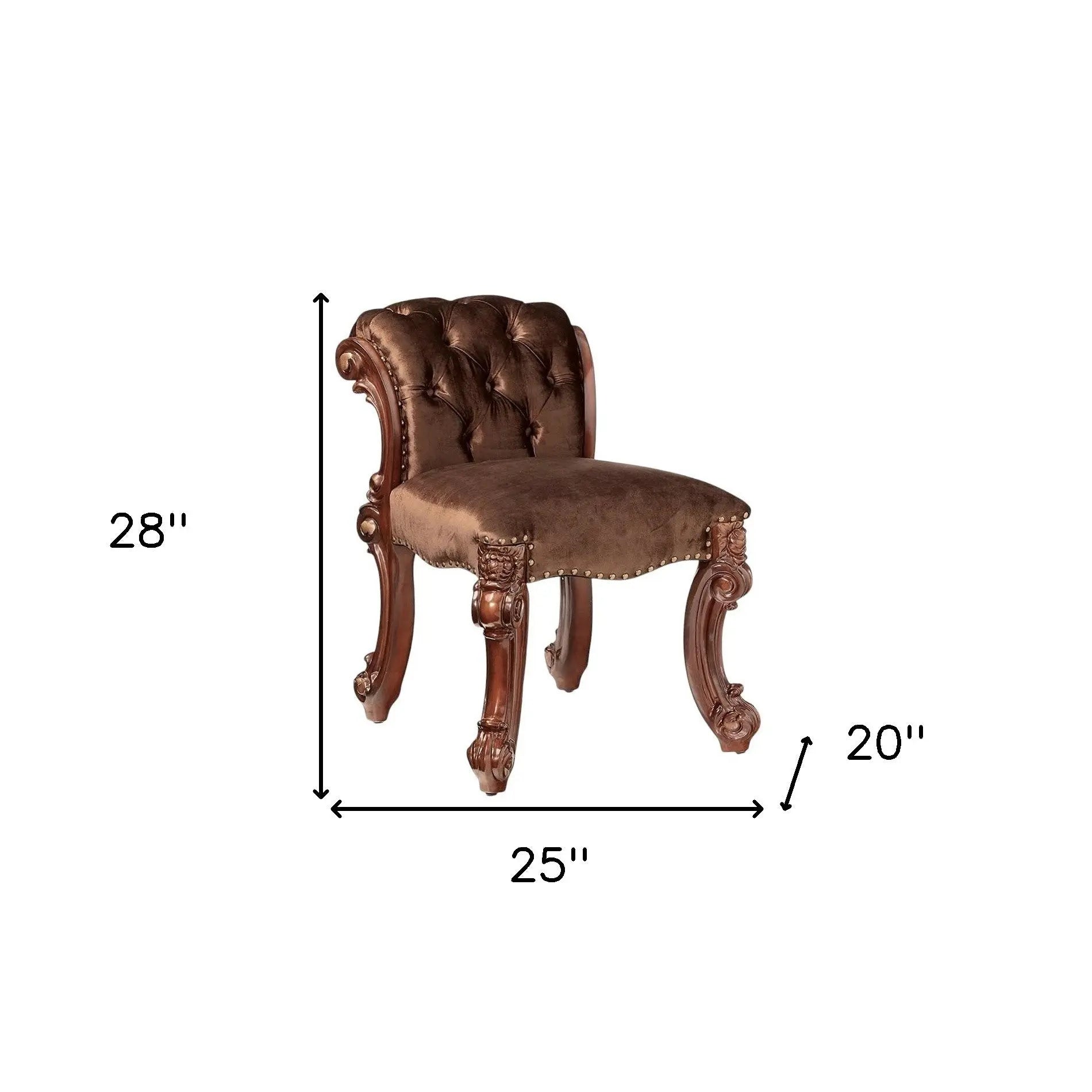 18" Solid Manufactured Wood and Fabric Bar Chair Homeroots Living Room