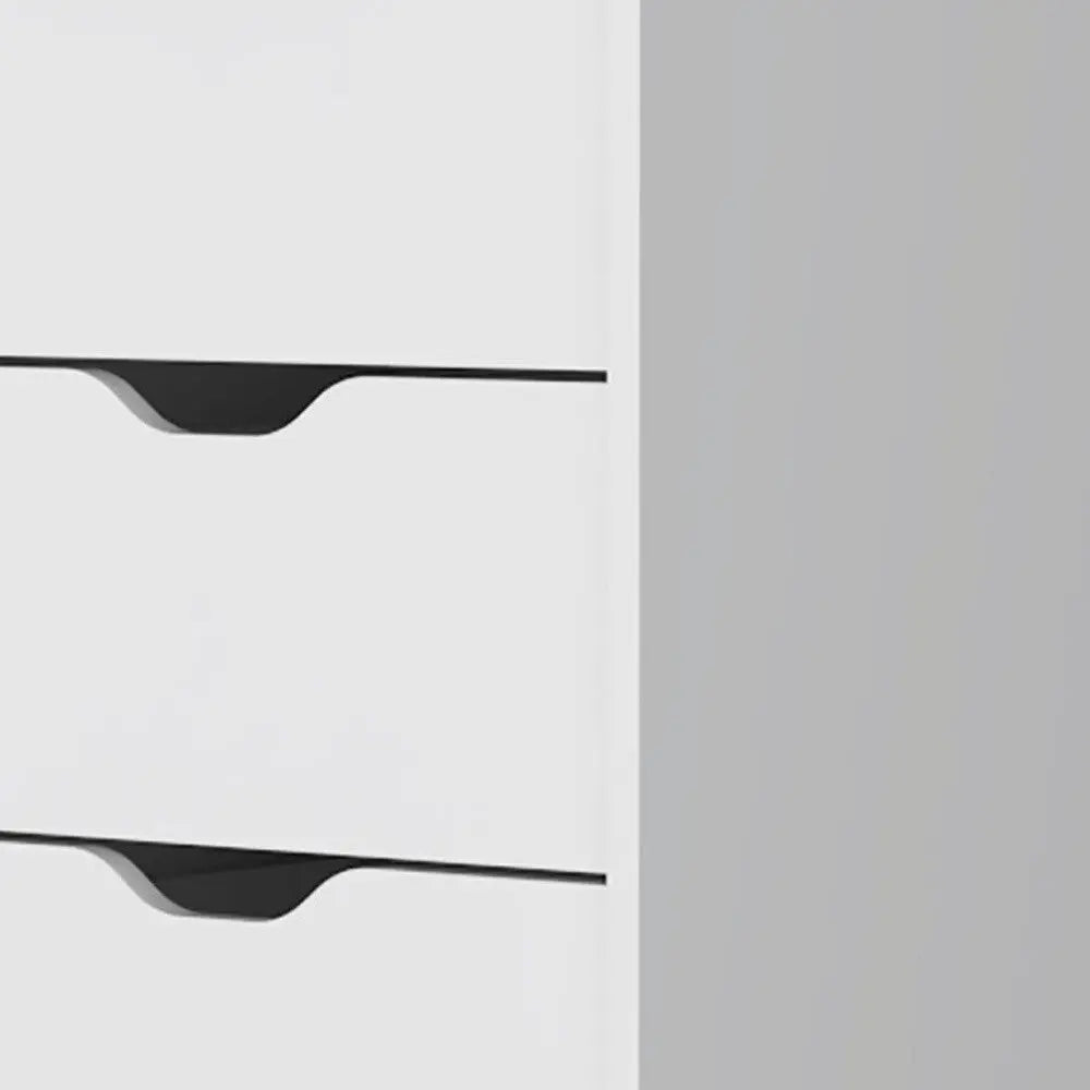 18" White Five Drawer Dresser Homeroots Bed & Bath
