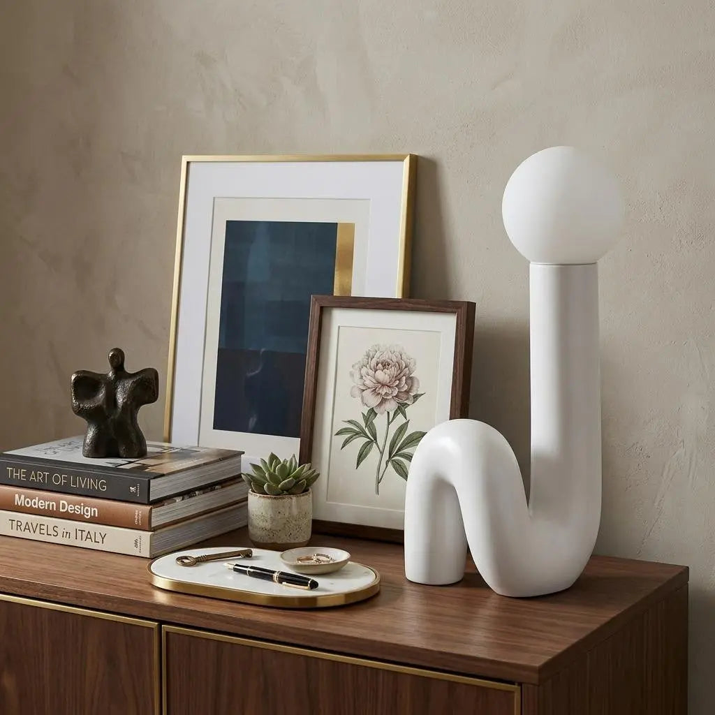 18" White Novelty Globe Lamp Homeroots Lighting