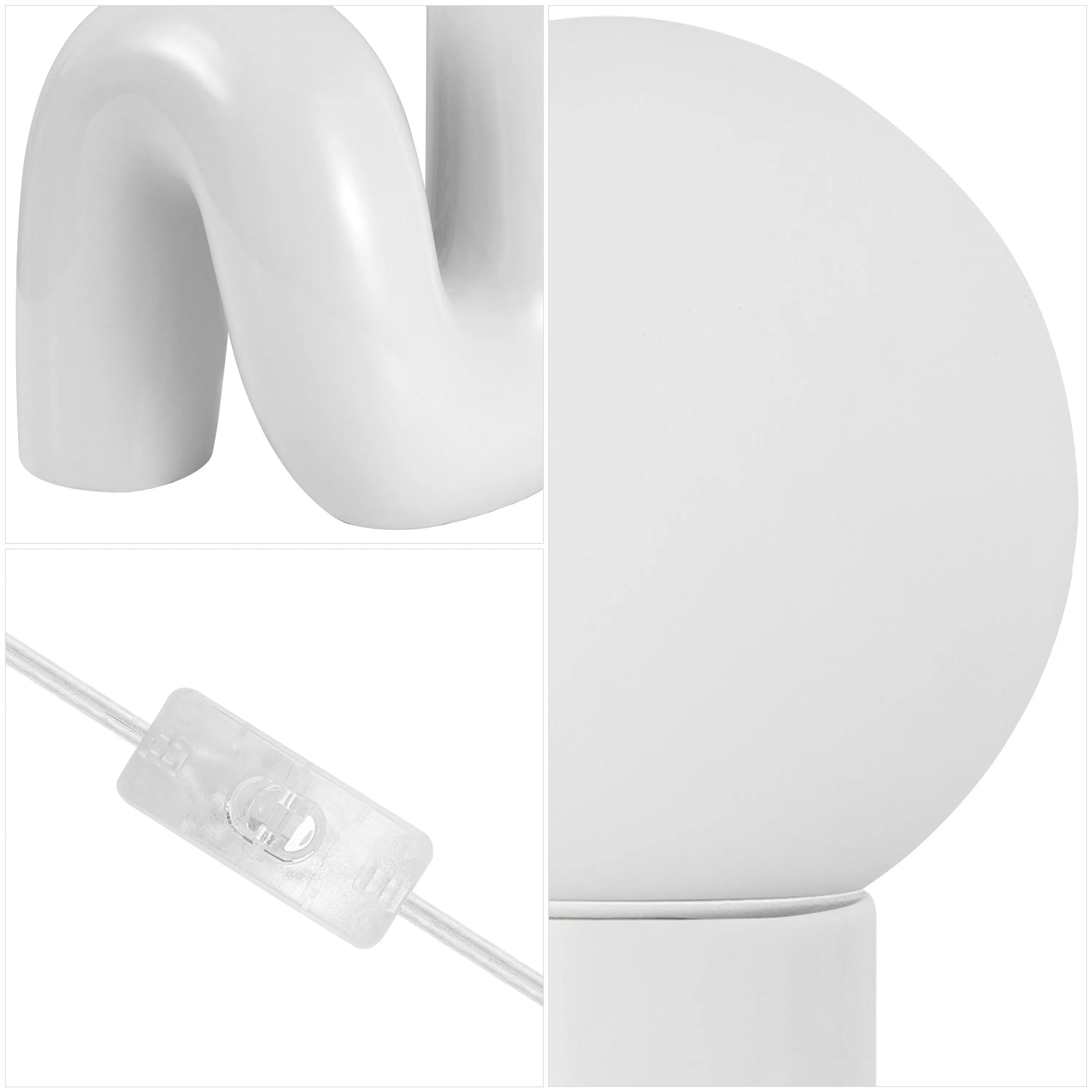 18" White Novelty Globe Lamp Homeroots Lighting