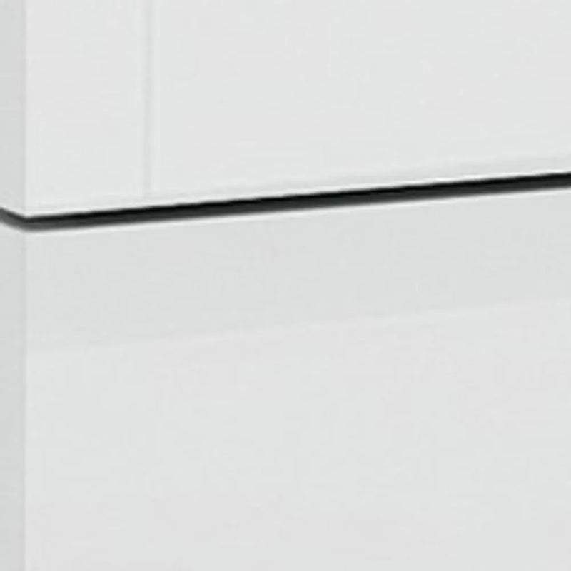 18" White Solid and Manufactured Wood And Mirrored Glass Two Drawer Nightstand Homeroots Bed & Bath