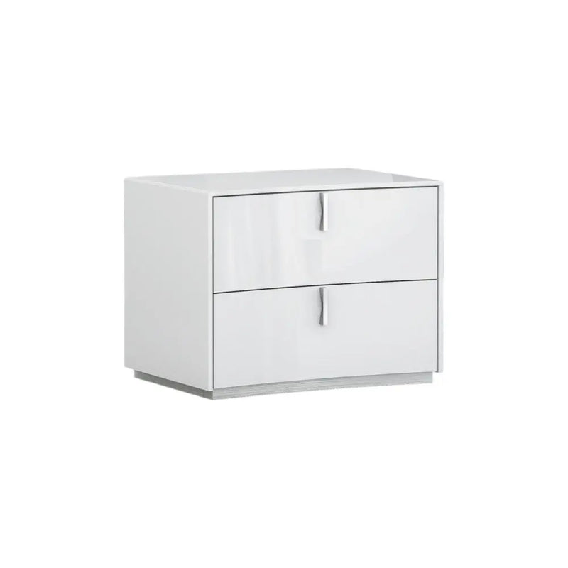 18" White Two Drawers Manufactured Wood Nightstand Homeroots Bed & Bath