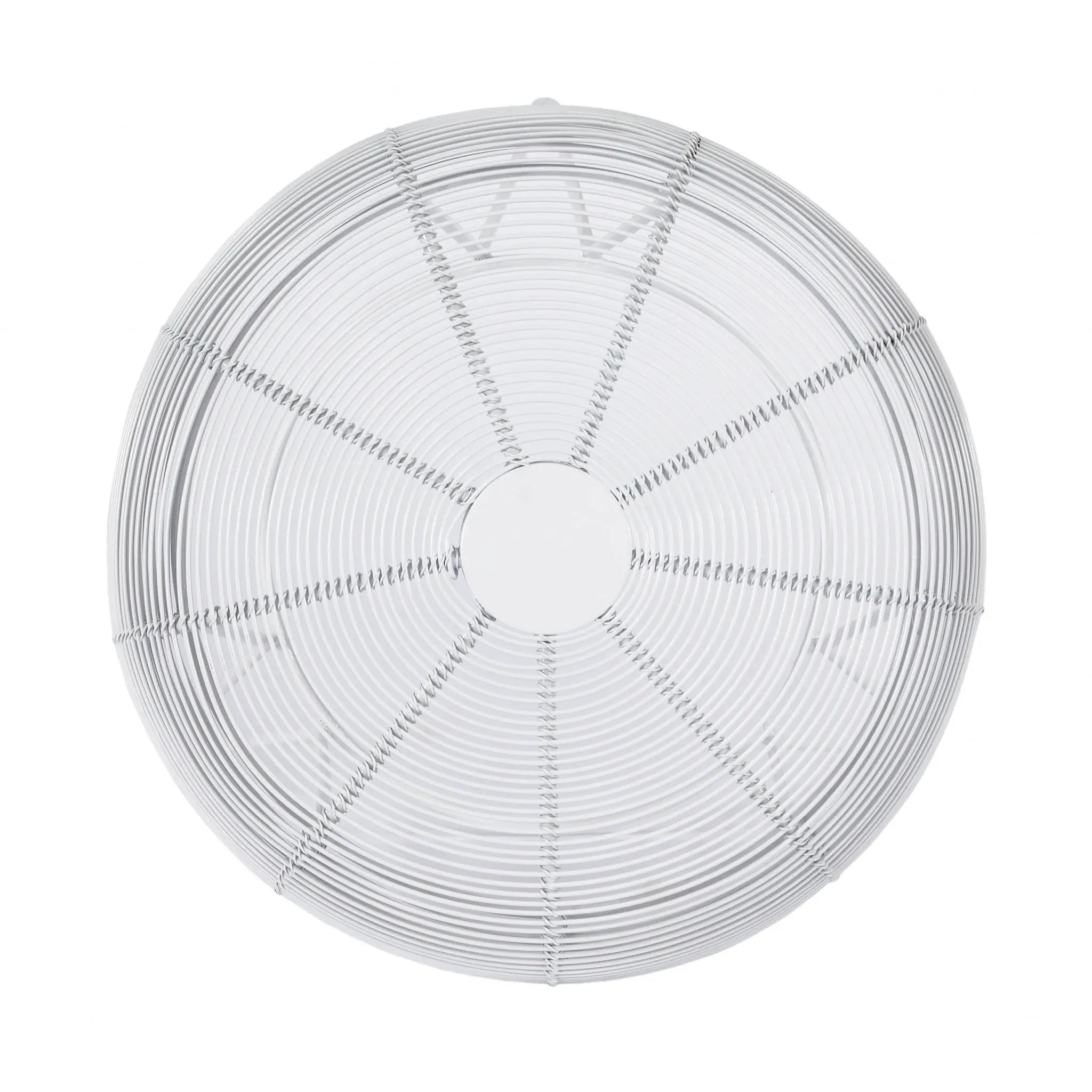 18" White Wire Round top End Table Homeroots Living Room