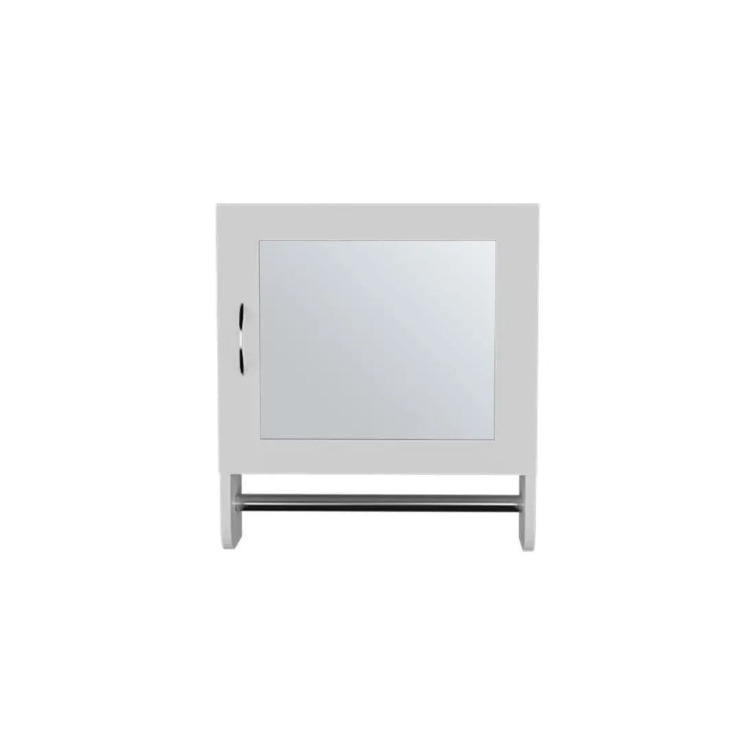 18" White Wood, Metal Floating Bathroom Vanity And Medicine Cabinet With Mirror - GreatEagleInc
