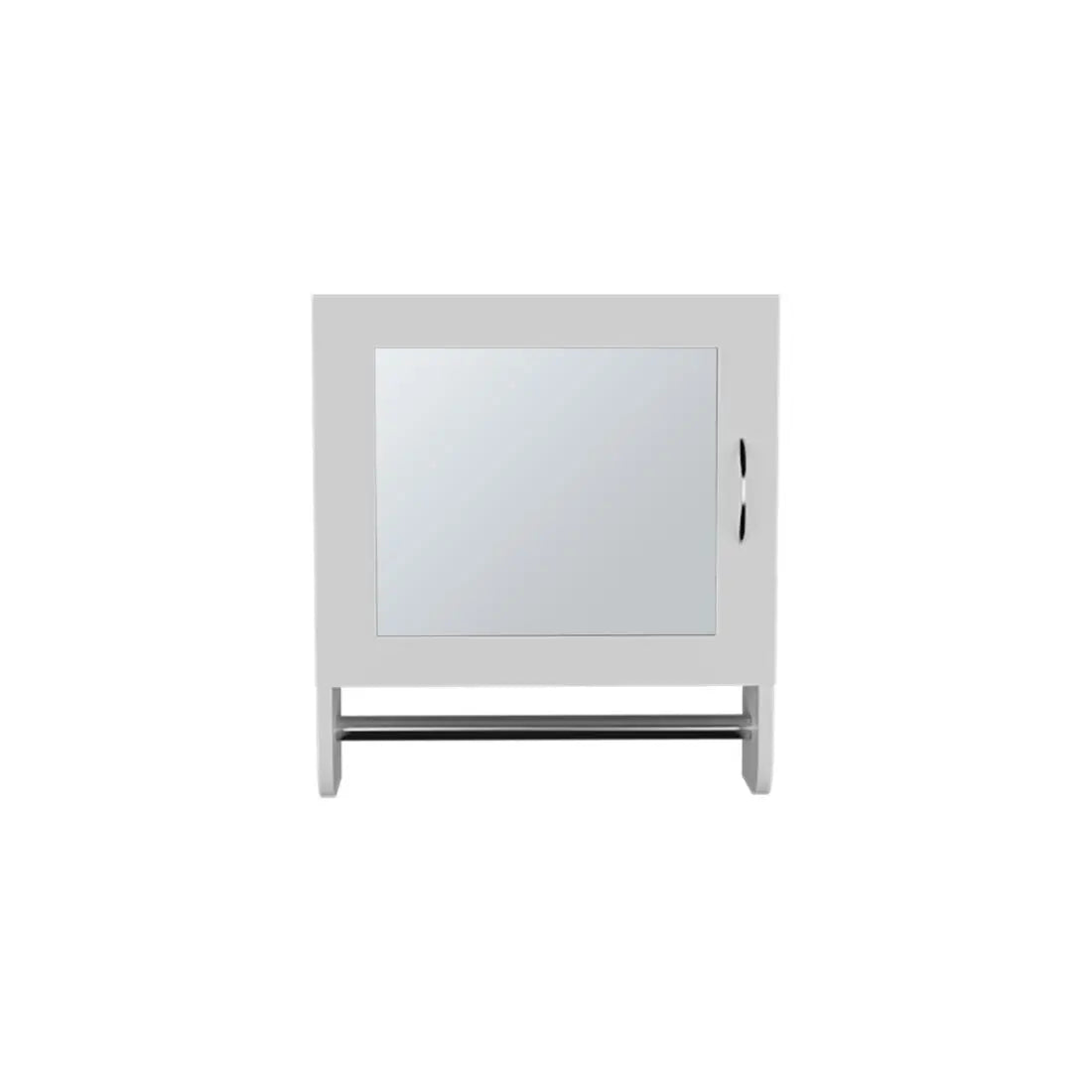 18" White Wood, Metal Floating Bathroom Vanity And Medicine Cabinet With Mirror - GreatEagleInc