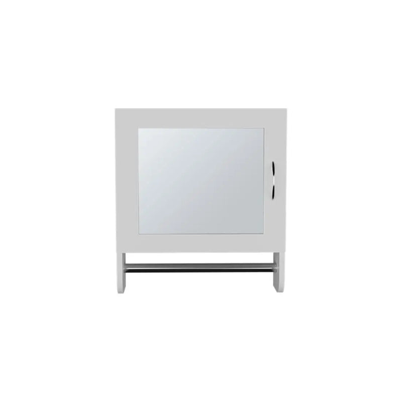 18" White Wood, Metal Floating Bathroom Vanity And Medicine Cabinet With Mirror - GreatEagleInc