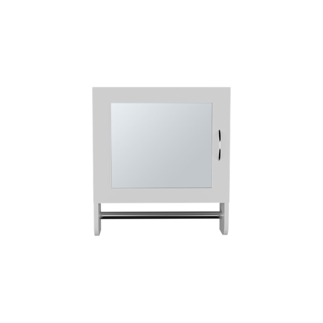 18" White Wood, Metal Floating Bathroom Vanity And Medicine Cabinet With Mirror - GreatEagleInc
