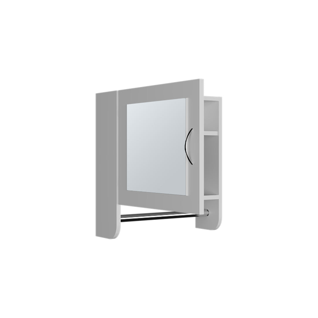 18" White Wood, Metal Floating Bathroom Vanity And Medicine Cabinet With Mirror - GreatEagleInc