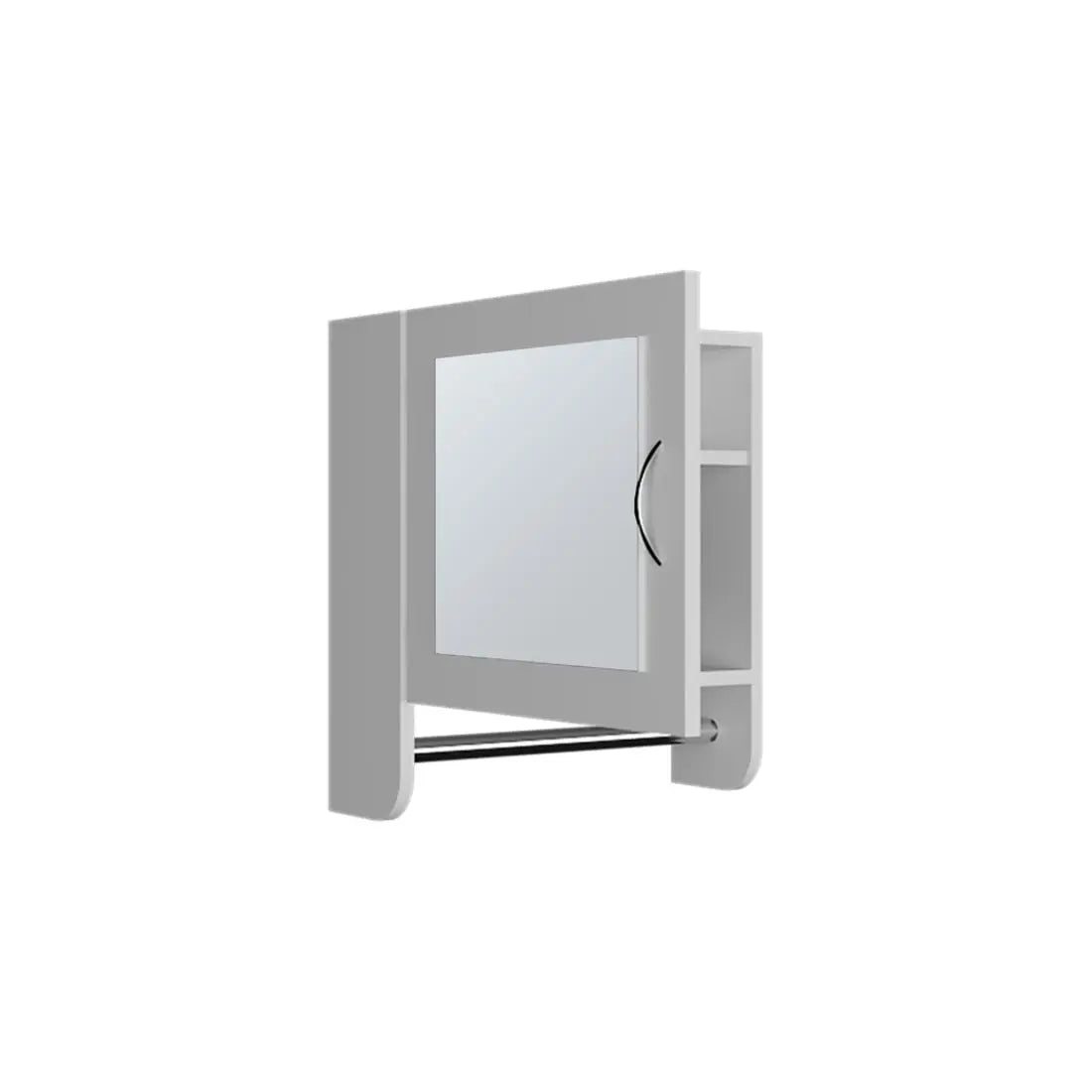 18" White Wood, Metal Floating Bathroom Vanity And Medicine Cabinet With Mirror - GreatEagleInc