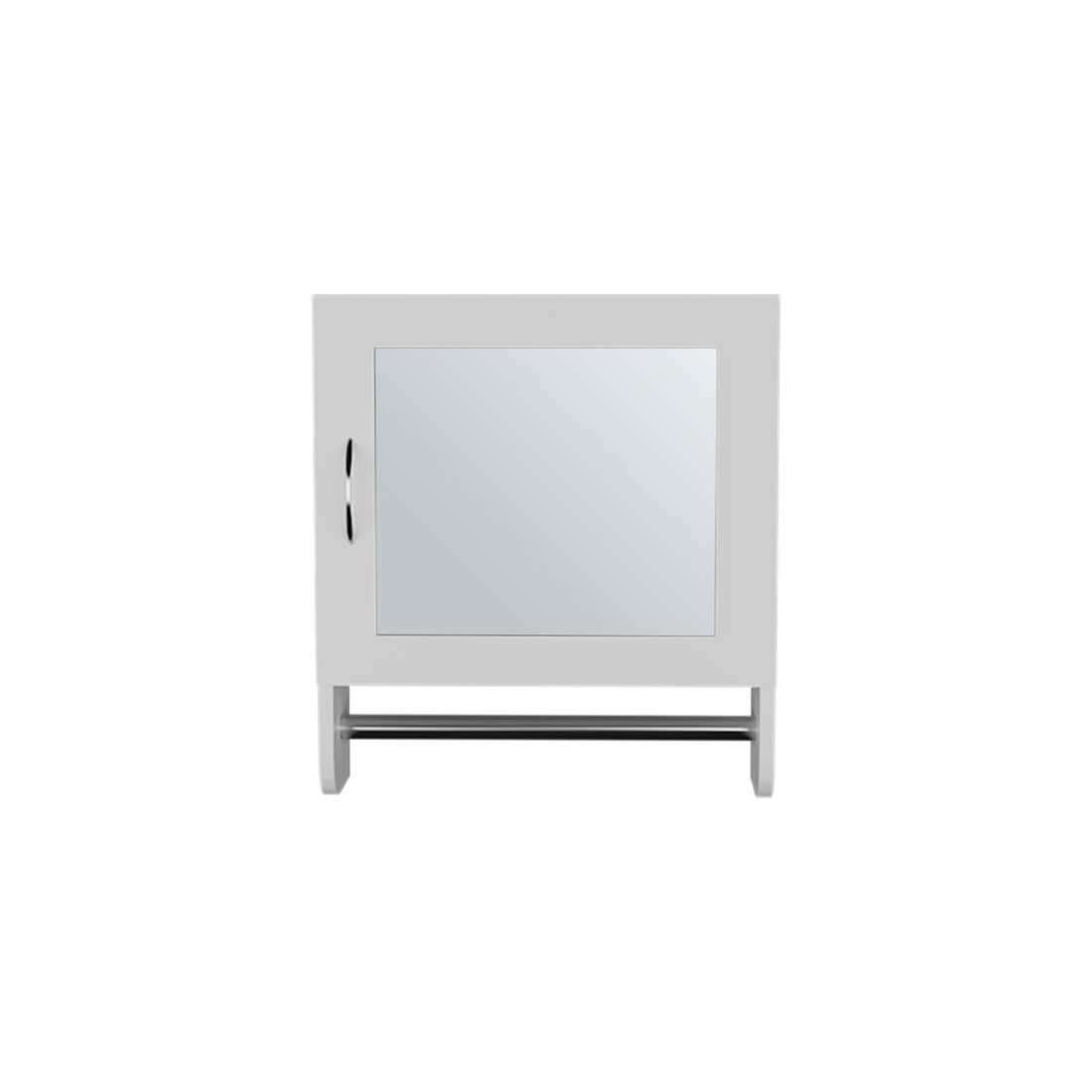 18" White Wood, Metal Floating Bathroom Vanity And Medicine Cabinet With Mirror - GreatEagleInc