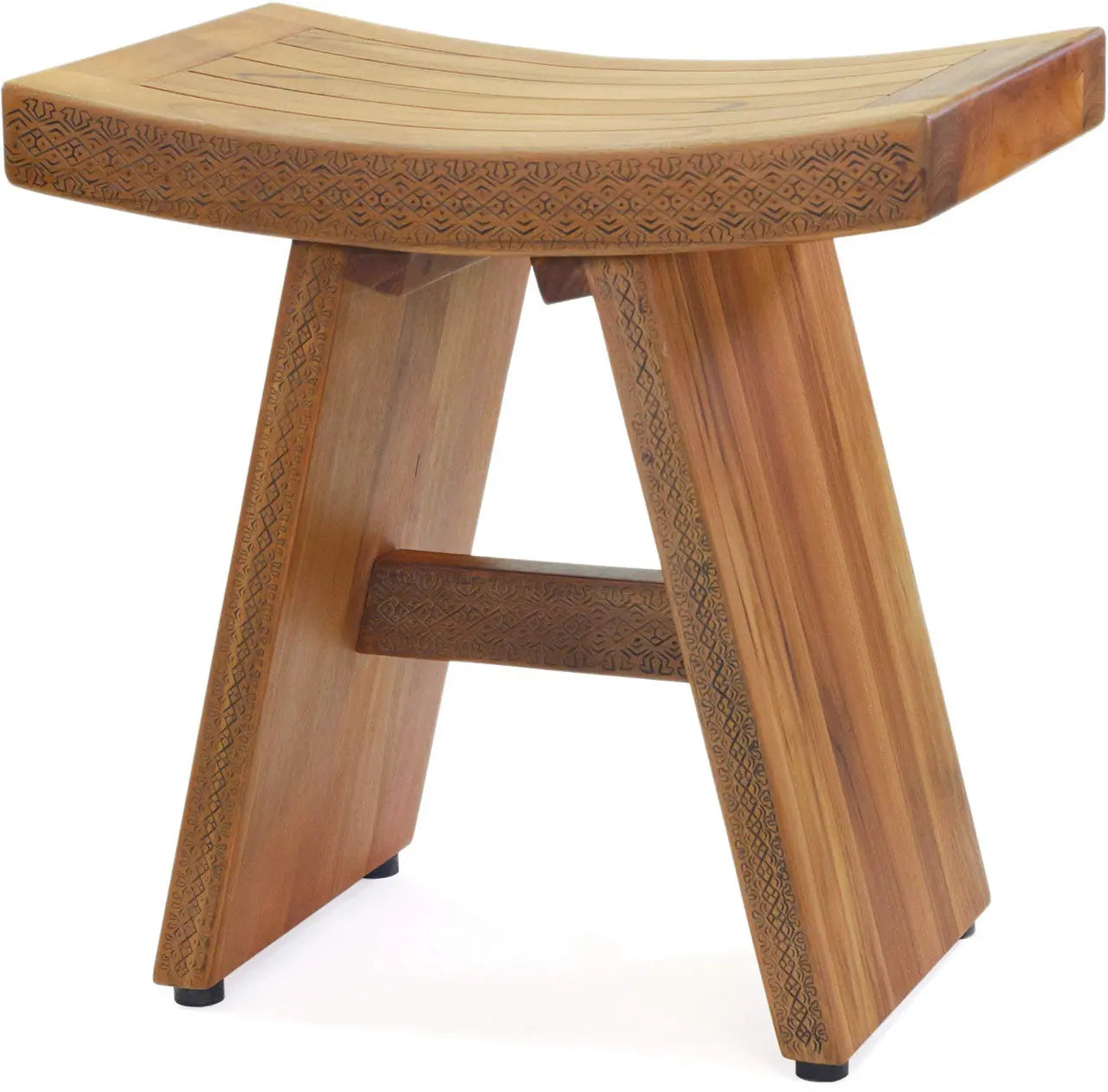 18" X 18" Brown Teak Rectangular Shower Bench Homeroots Bed & Bath