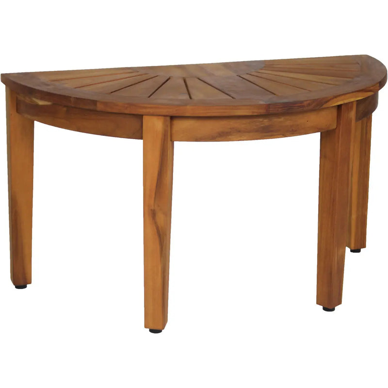 18" X 32" Brown Teak Rectangular Shower Bench Homeroots Bed & Bath