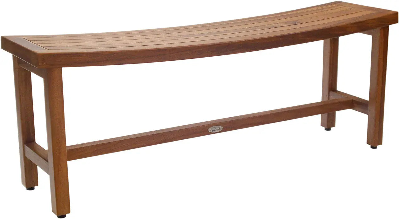 18" X 48" Brown Teak Rectangular Shower Bench Homeroots Bed & Bath