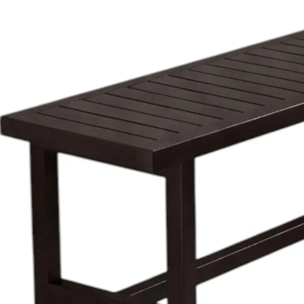18" X 48" Brown Teak Rectangular Shower Bench Homeroots Bed & Bath