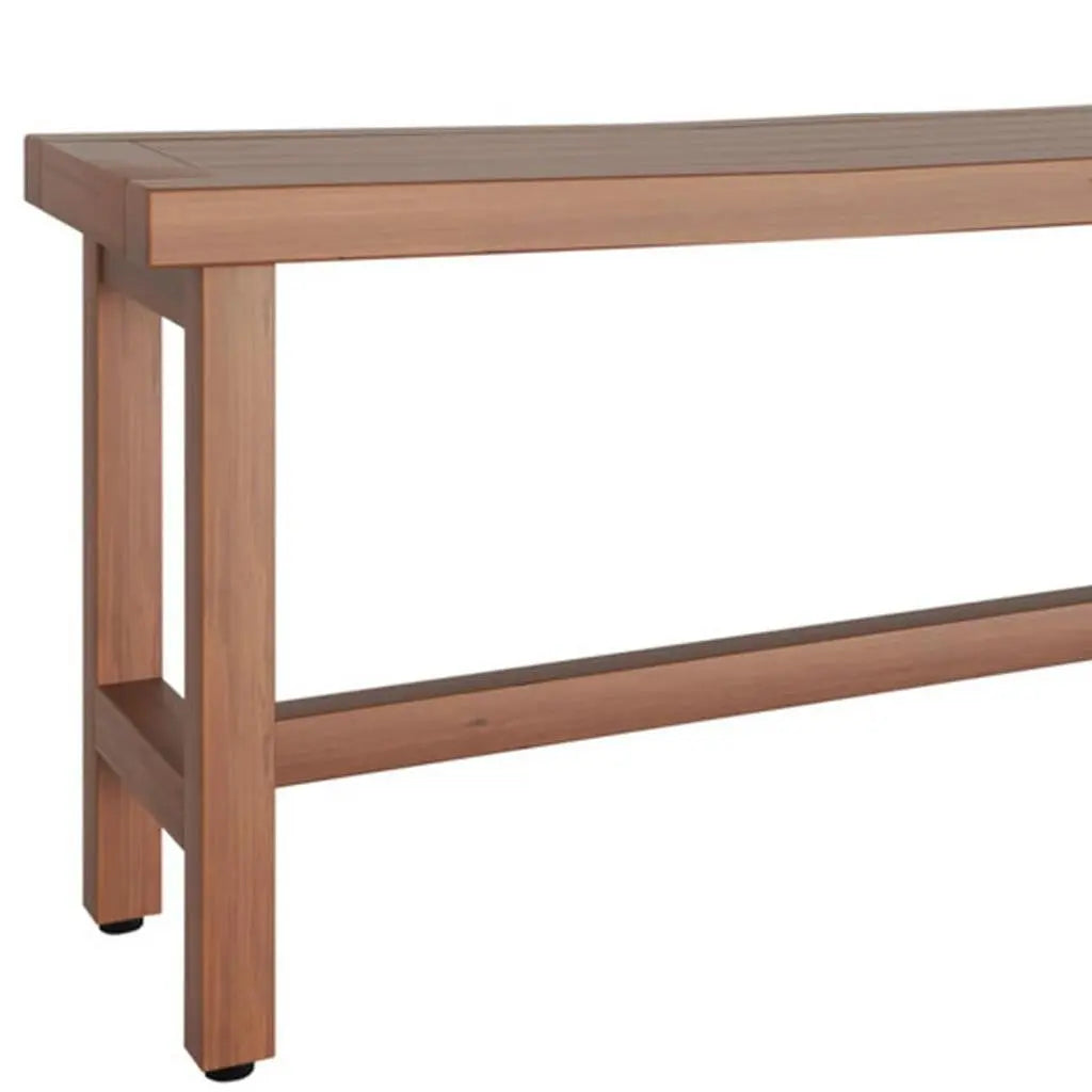 18" X 60" Brown Teak Rectangular Shower Bench Homeroots Bed & Bath