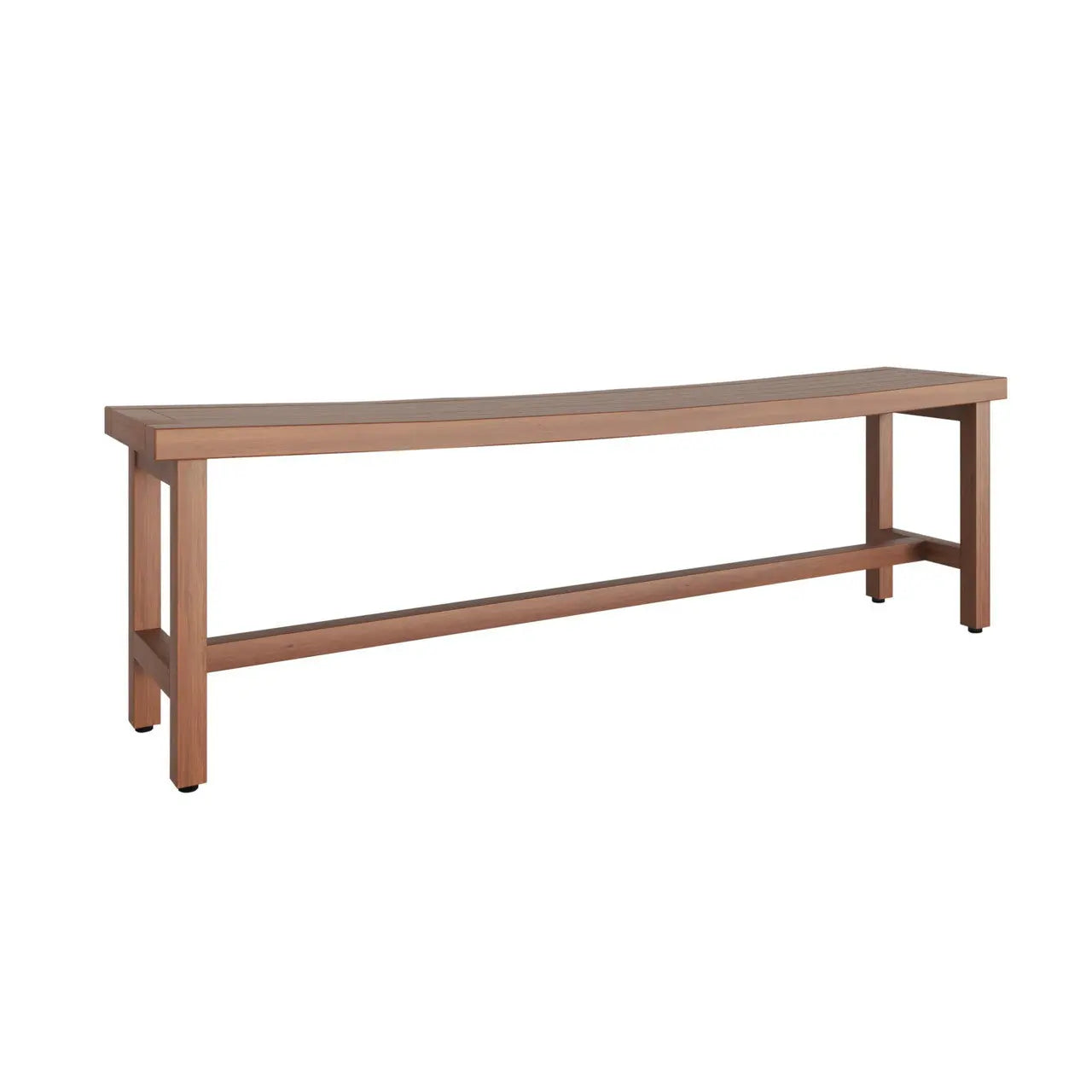 18" X 60" Brown Teak Rectangular Shower Bench Homeroots Bed & Bath