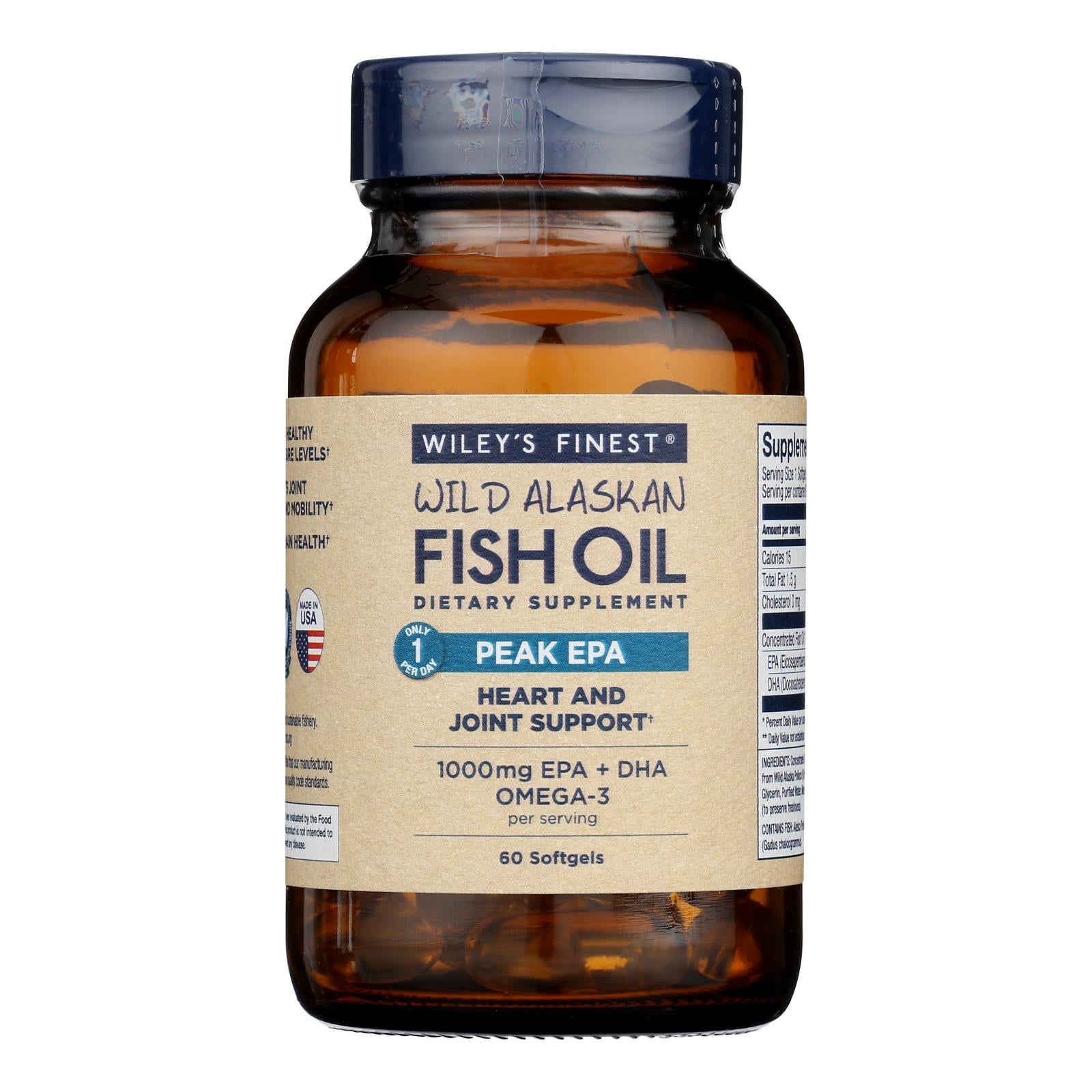 Wiley's Finest - Fish Oil Peak Epa - 1 Each-60 Sgel Wiley's Finest
