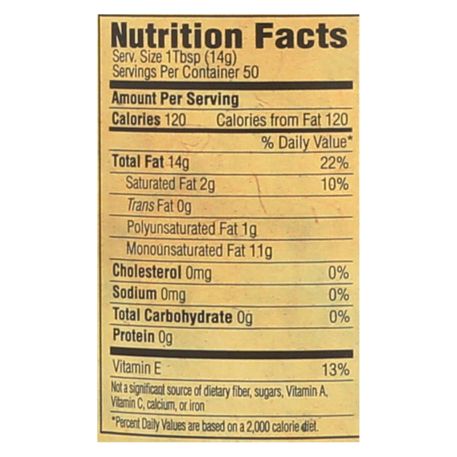 Napa Valley Naturals Organic Extra Virgin Oil - Olive - Case Of 12 - 25.4 Fl Oz. Napa Valley Naturals