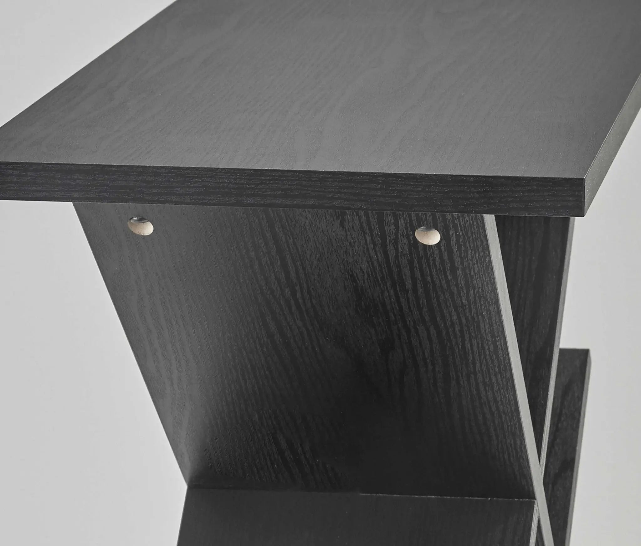 19" Black Solid Wood Pedestal Console Table - GreatEagleInc