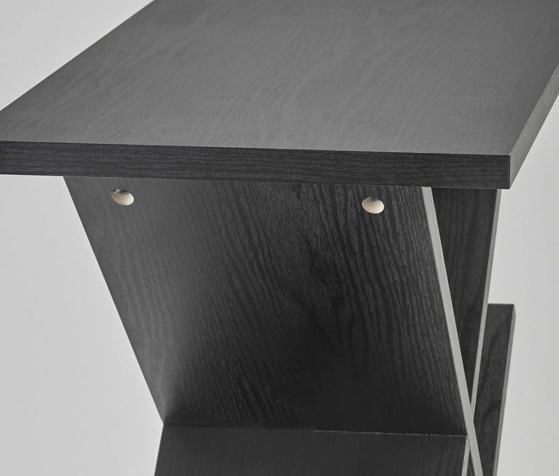 19" Black Solid Wood Pedestal Console Table - GreatEagleInc