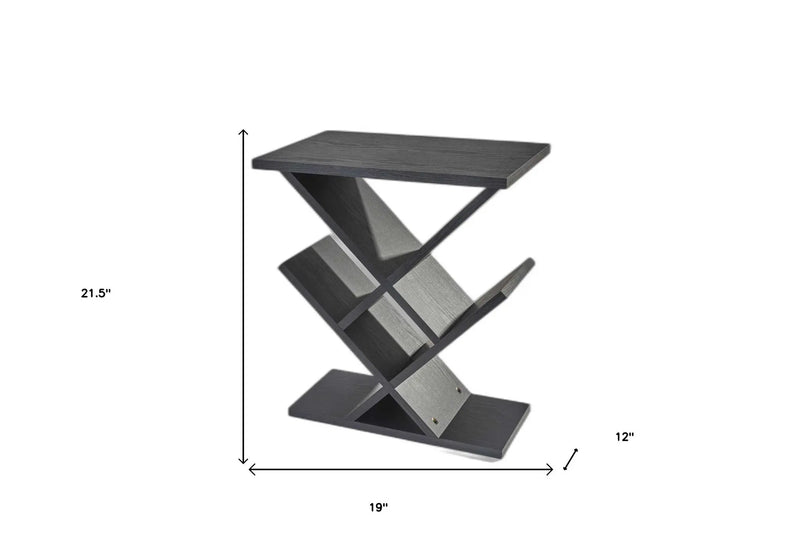 19" Black Solid Wood Pedestal Console Table - GreatEagleInc