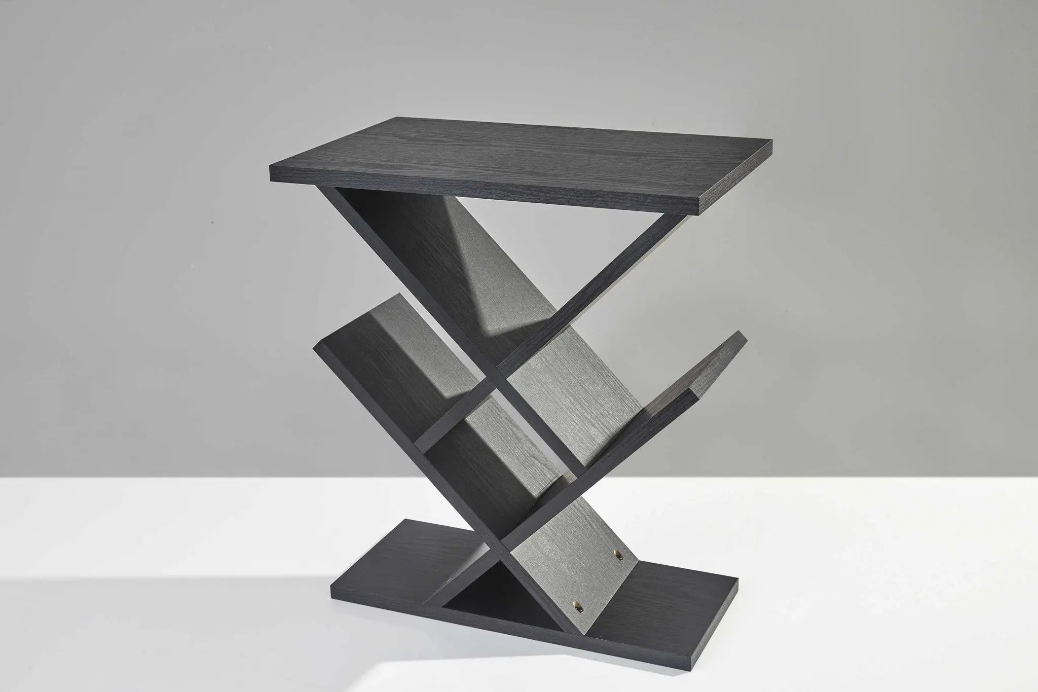 19" Black Solid Wood Pedestal Console Table - GreatEagleInc