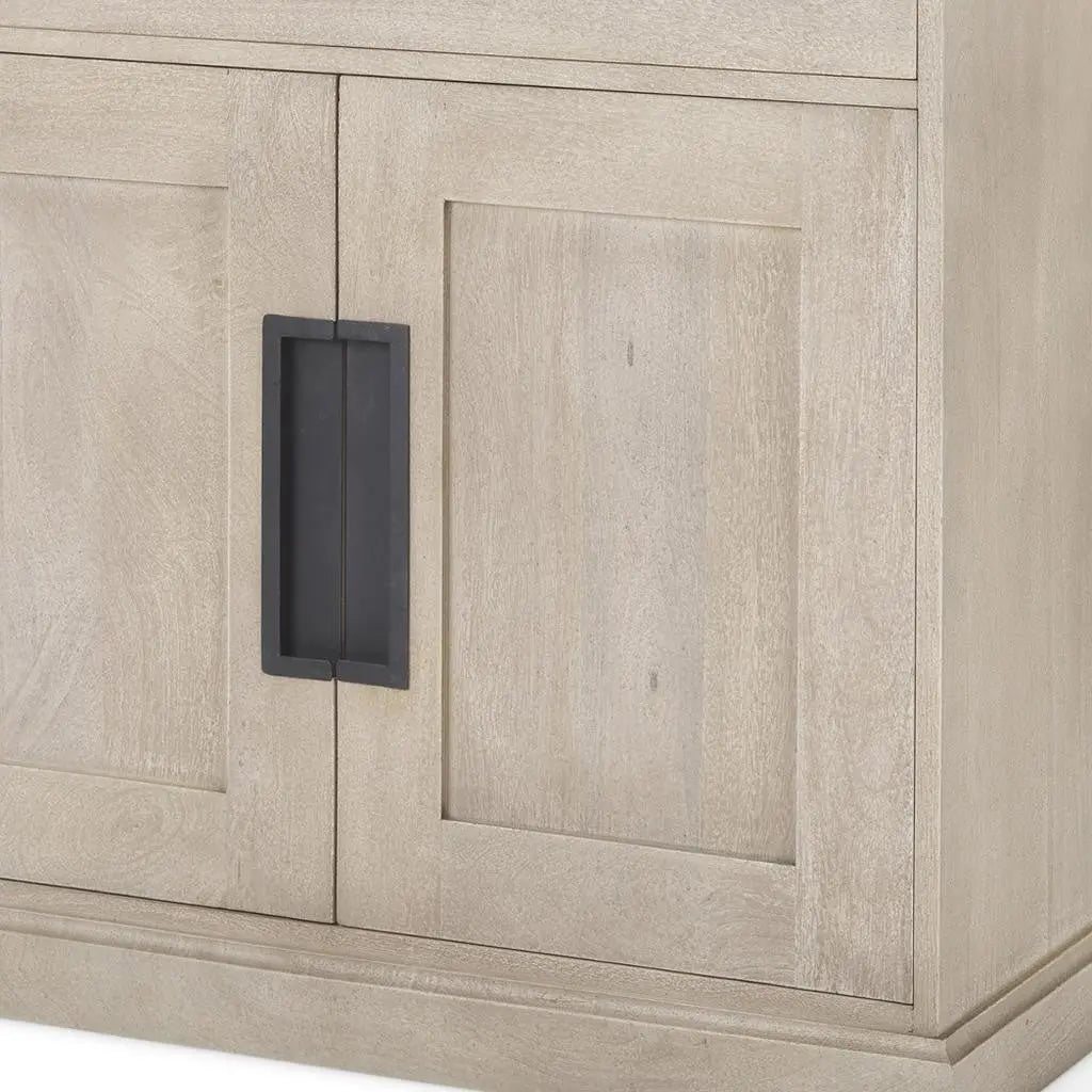 19" Brown Solid Wood Accent Cabinet With Two Doors And One Drawer Homeroots Kitchen & Dining