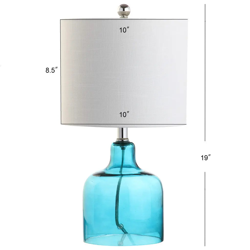 19" Clear Novelty Desk Lamp With Drum Shade Homeroots Lighting