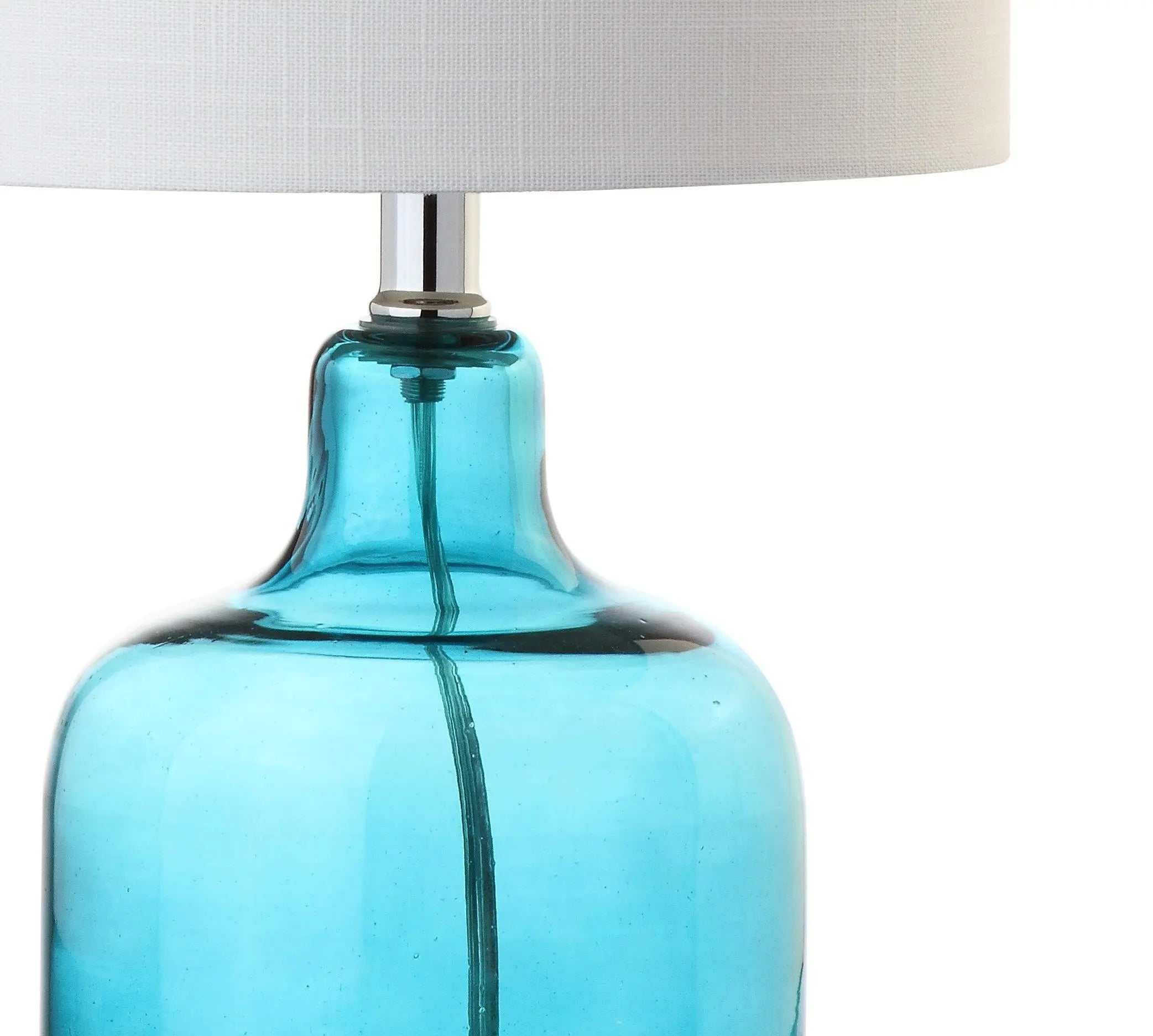 19" Clear Novelty Desk Lamp With Drum Shade Homeroots Lighting