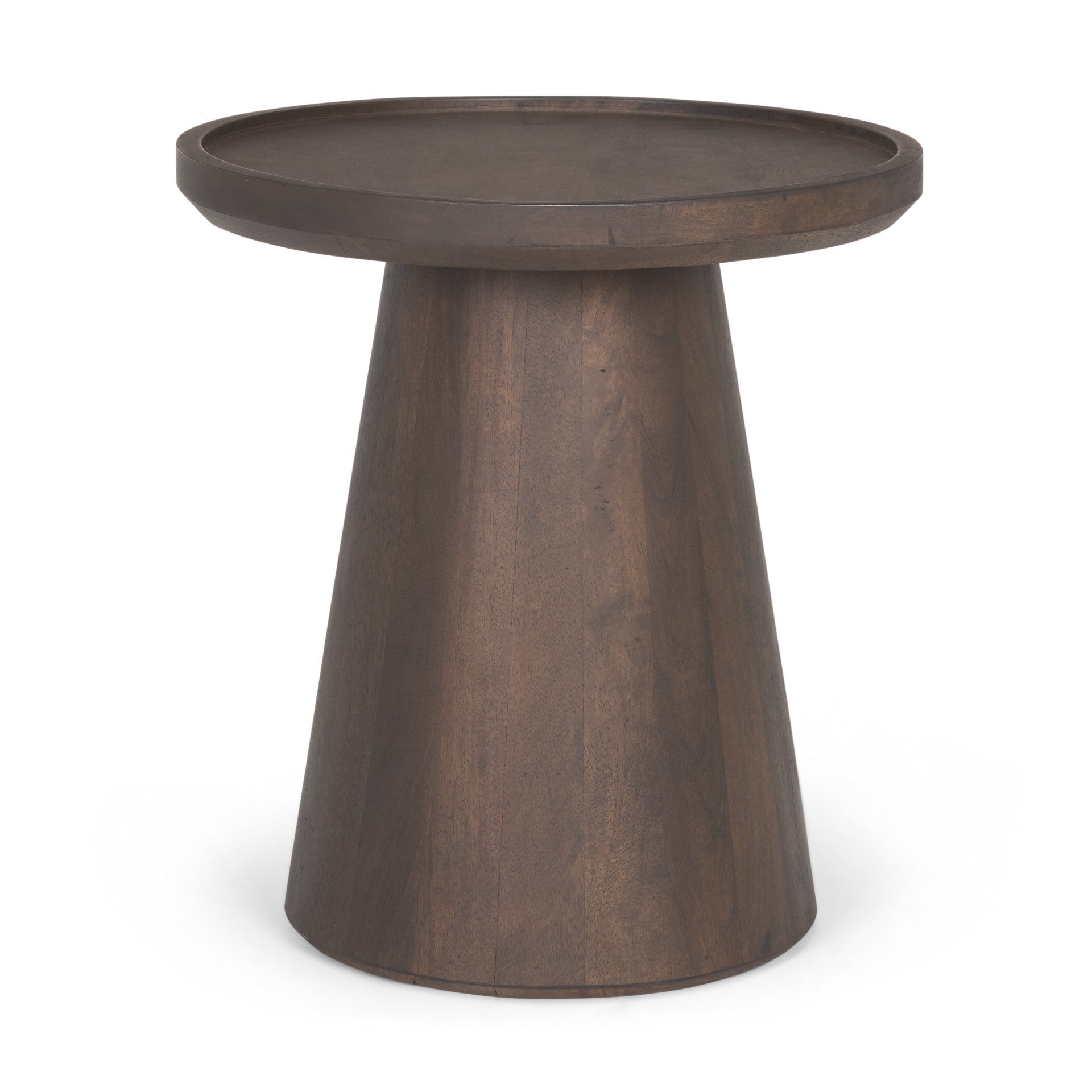 19" Dark Brown Solid Wood Tray Table Homeroots Living Room
