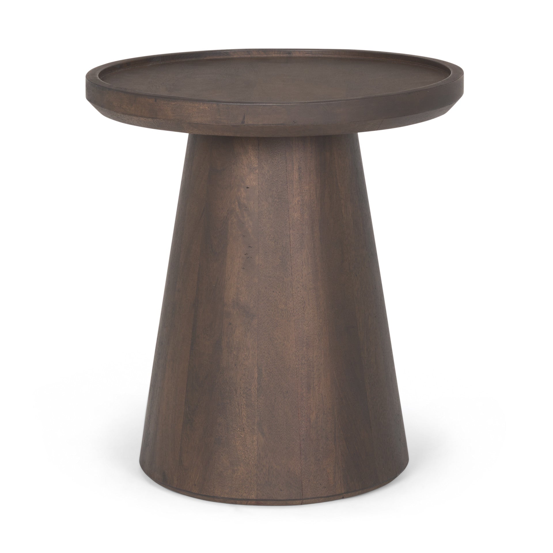 19" Dark Brown Solid Wood Tray Table Homeroots Living Room