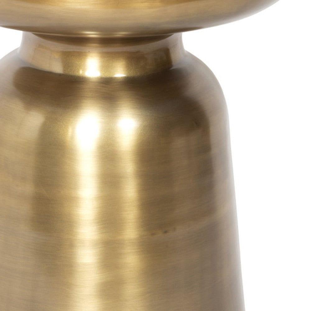19" Gold Iron Round End Table - GreatEagleInc