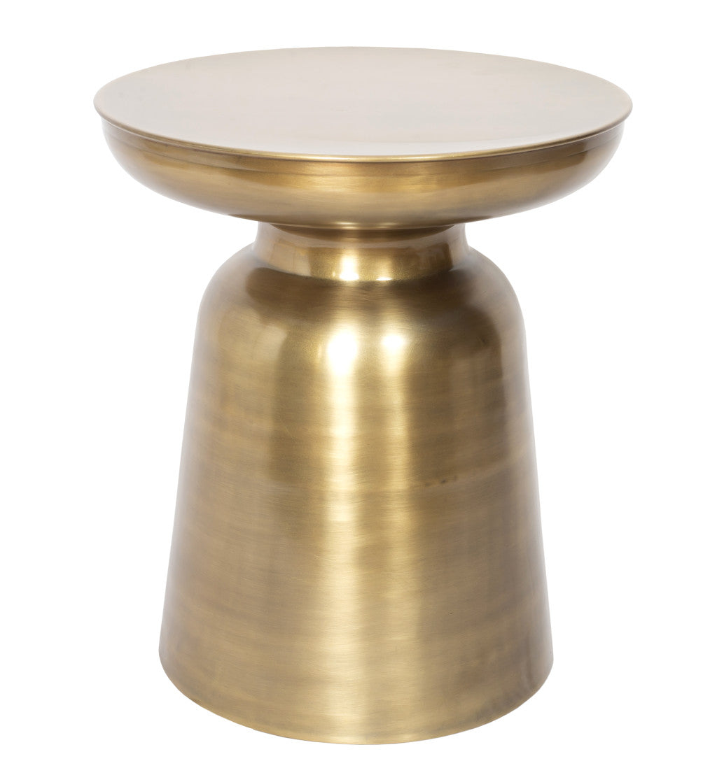 19" Gold Iron Round End Table - GreatEagleInc