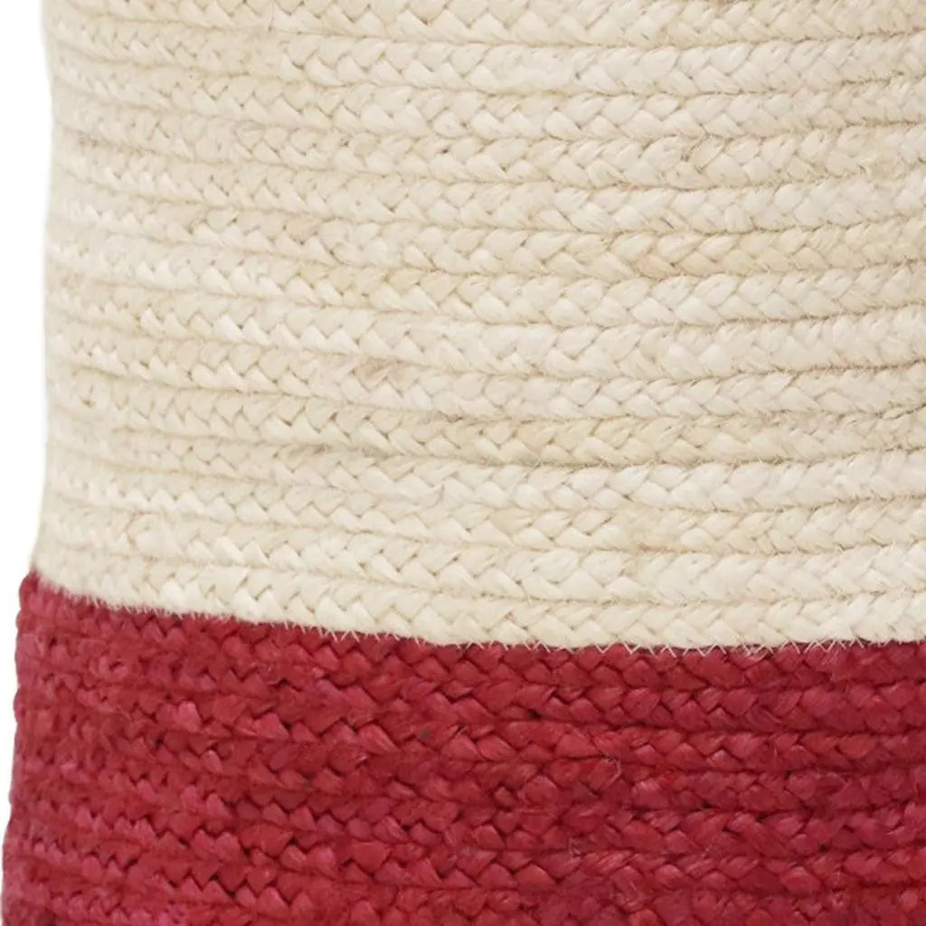 19" Ivory Nesting Jute Basket Homeroots Office
