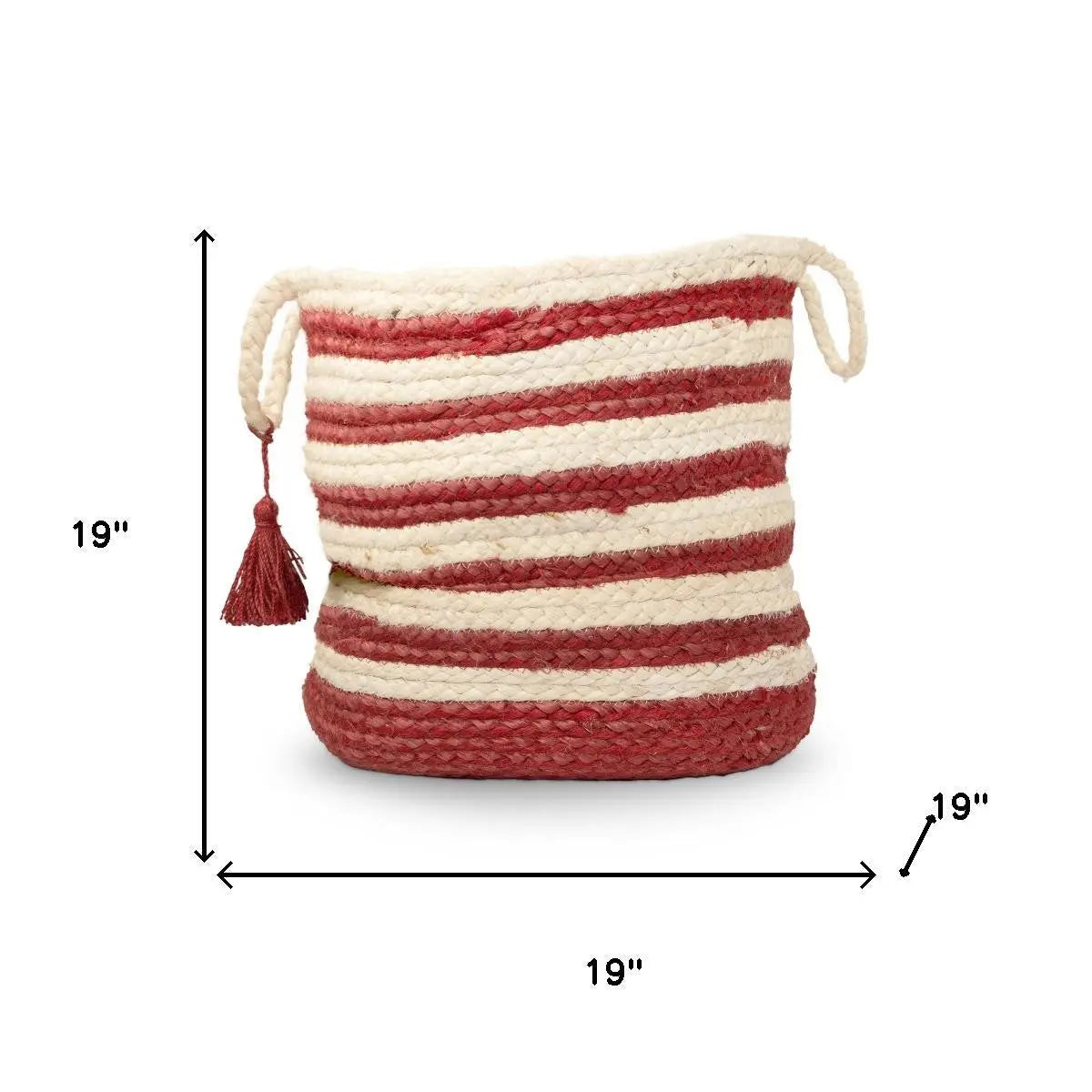 19" Ivory Nesting Jute Basket Homeroots Office