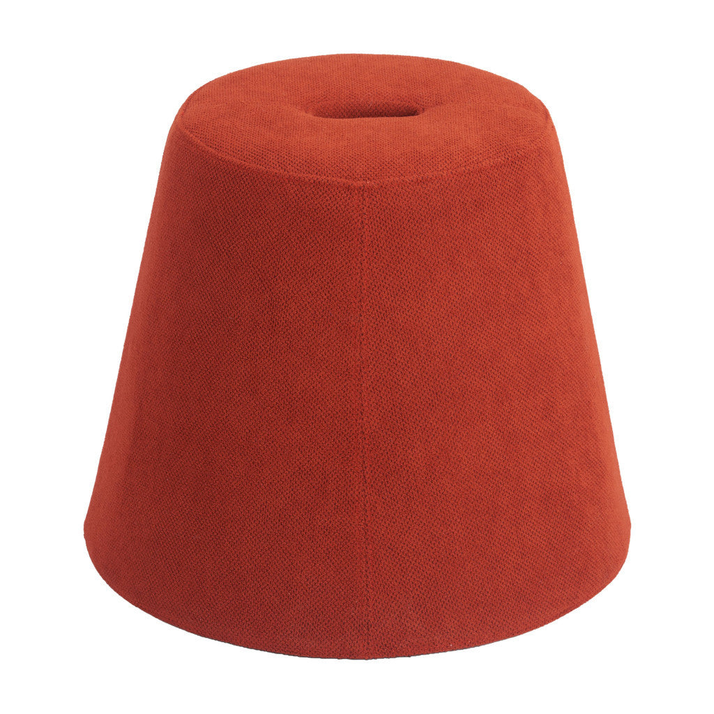19" Red Fabric Round Ottoman - GreatEagleInc