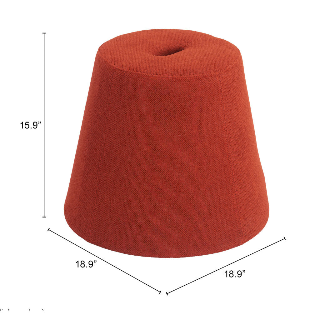 19" Red Fabric Round Ottoman - GreatEagleInc