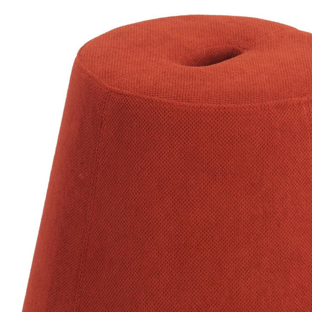 19" Red Fabric Round Ottoman - GreatEagleInc