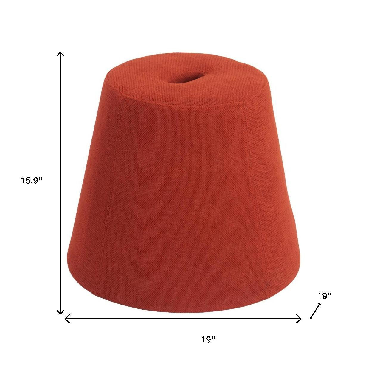19" Red Fabric Round Ottoman - GreatEagleInc