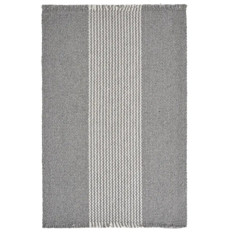 19" Set of Four Gray And White Striped Cotton Placemats Homeroots Kitchen & Dining