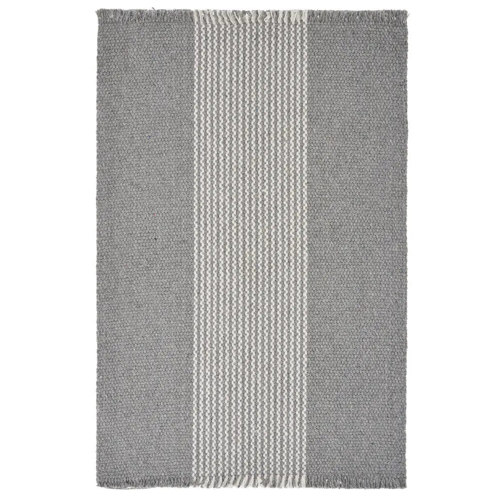 19" Set of Four Gray And White Striped Cotton Placemats Homeroots Kitchen & Dining