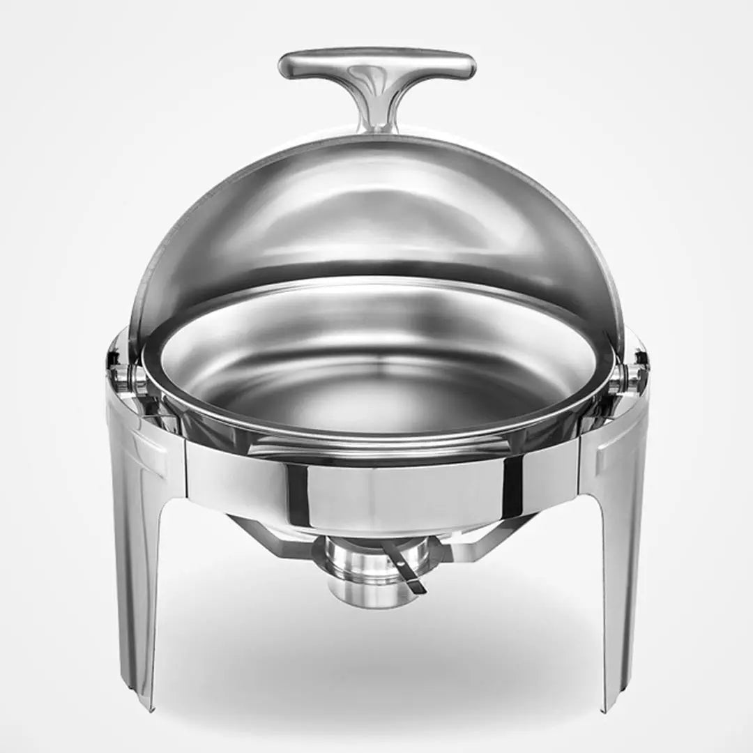 19" Silver Stainless Steel Chafing Dish With Stand Homeroots Kitchen & Dining