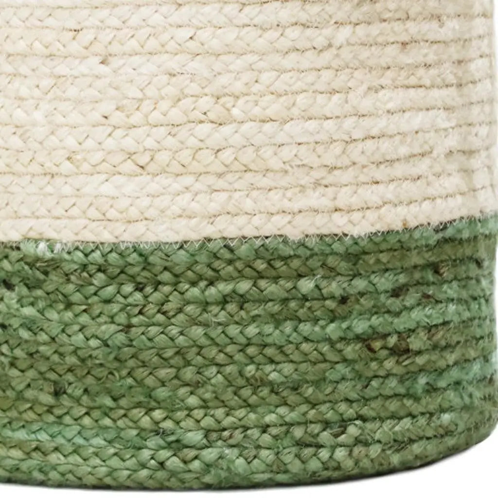 19" White Nesting Jute Basket Homeroots Office