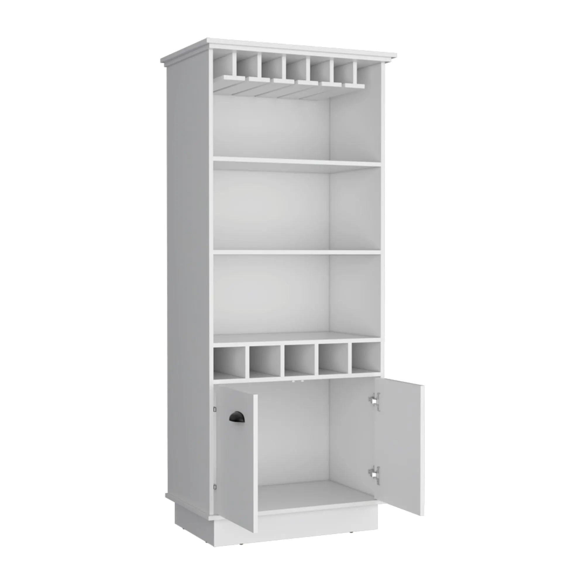 19" White Wood Bar Cart Homeroots Kitchen & Dining