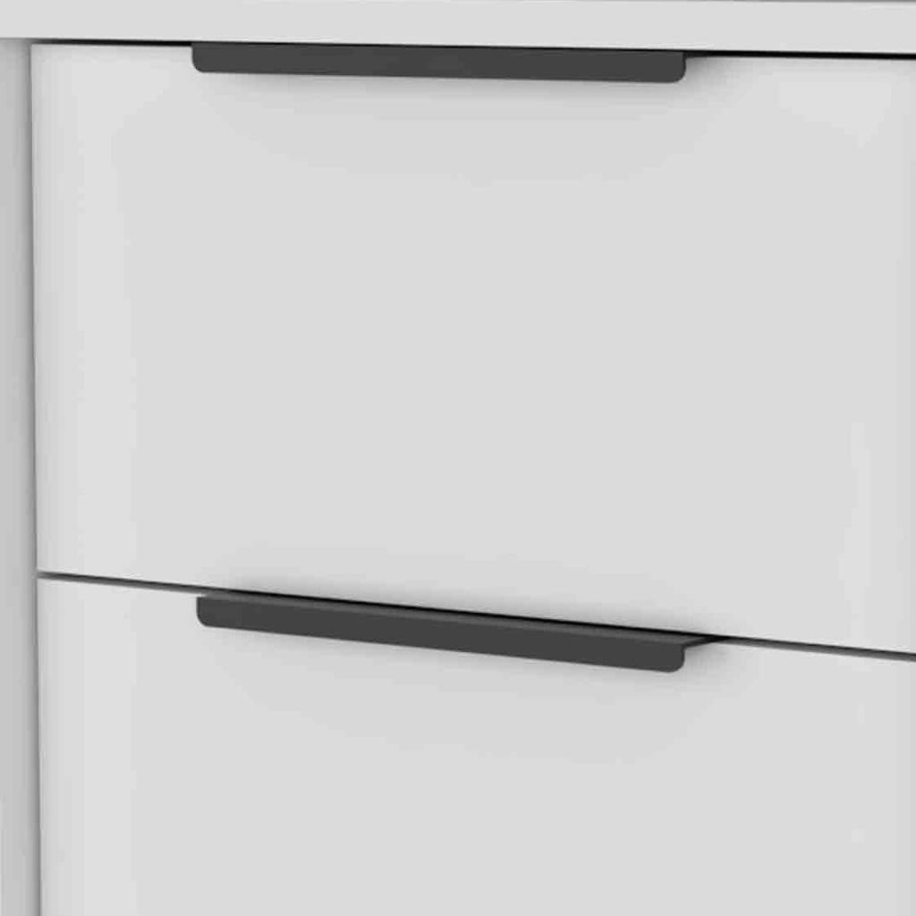 19" White Wood Two Drawer Nightstand Homeroots Bed & Bath