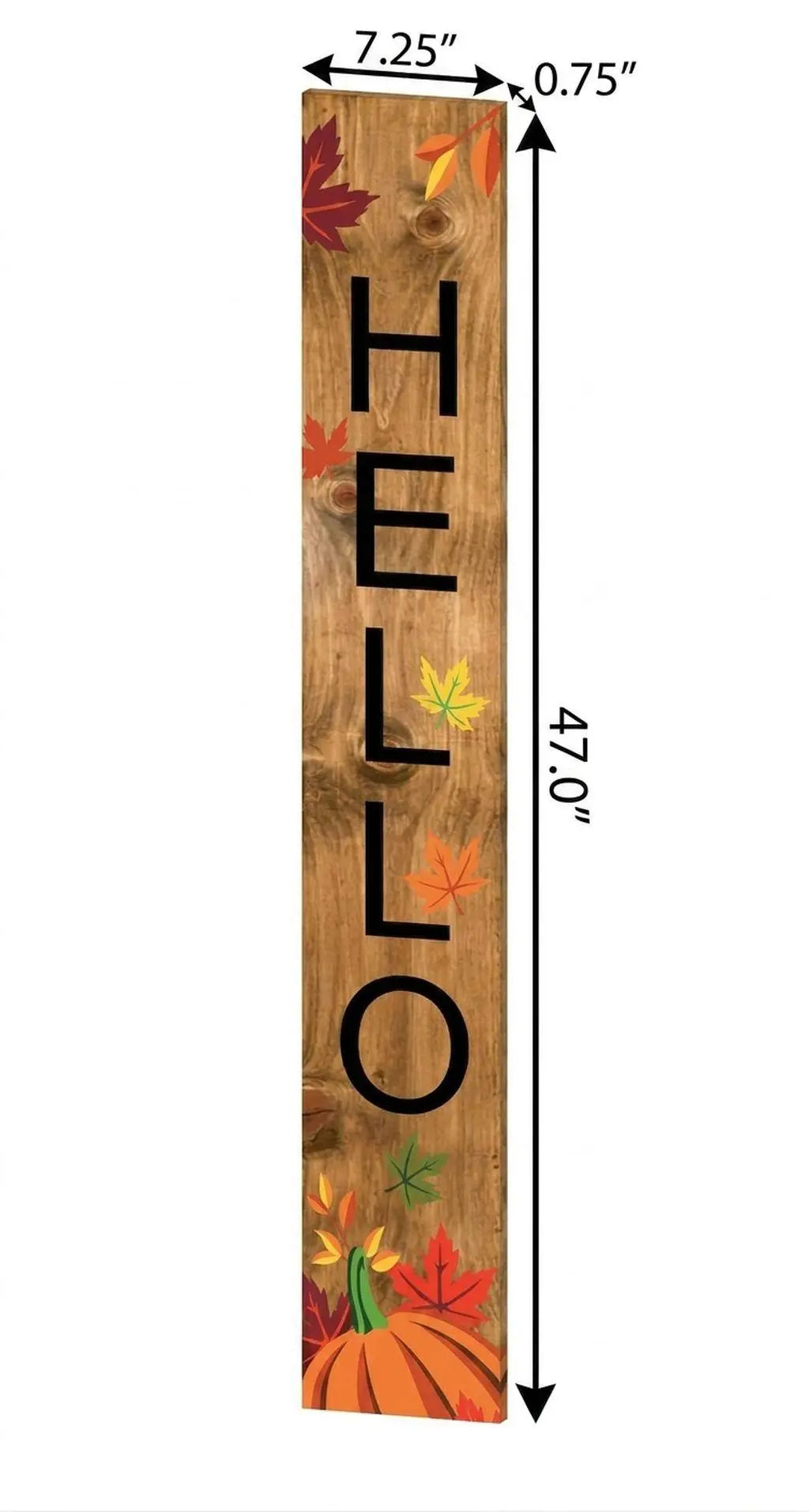 1" Tan And Black Solid Wood Hello Porch Sign Homeroots Outdoor
