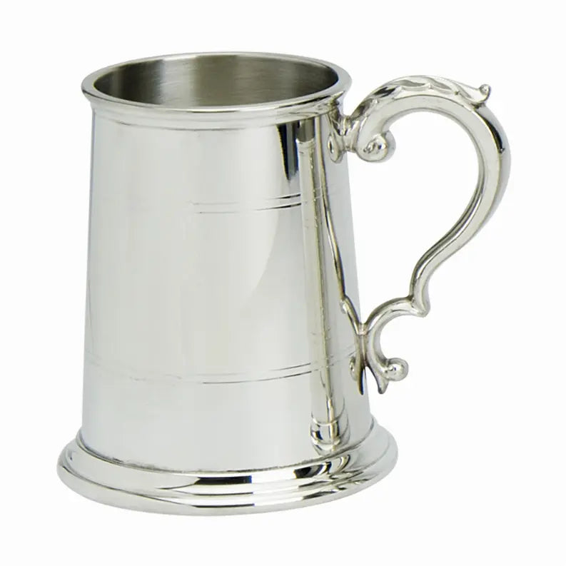 2 Pint English Pewter Tankard Corbell Silver