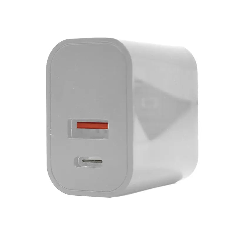 2 pack Dual port AC charger - Type C & USB -White CIAO Tech