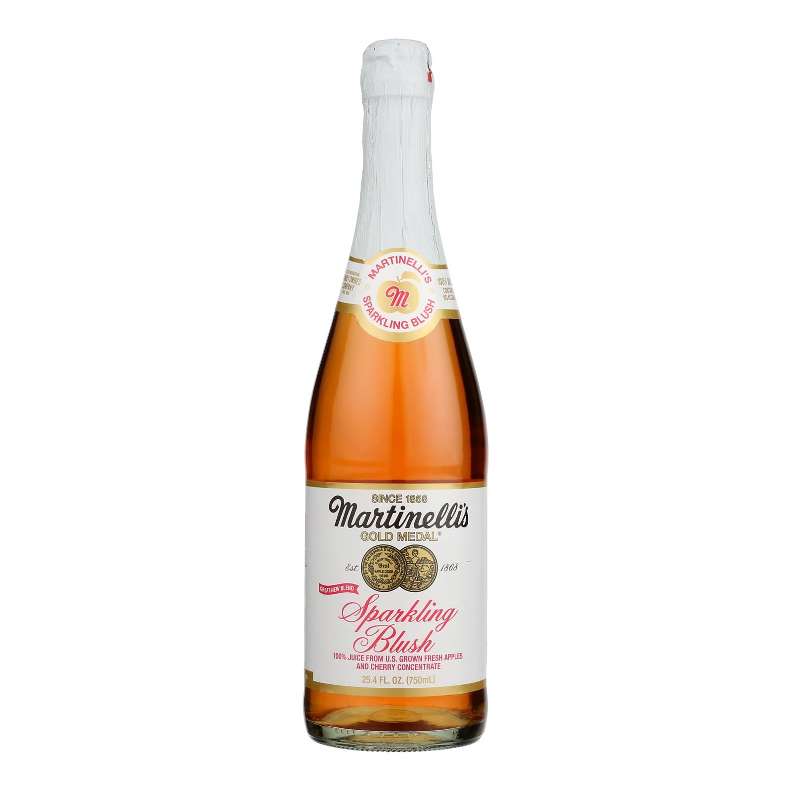 Martinelli's - Sparkling Blush Apple Chrry - Case Of 12-25.4 Fz - GreatEagleInc